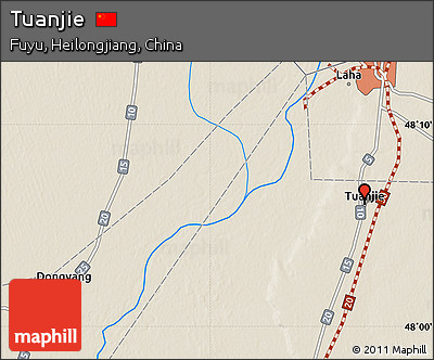 Shaded Relief Map of Tuanjie