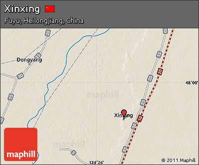 Shaded Relief Map of Xinxing