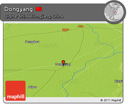 Physical Panoramic Map of Dongyang