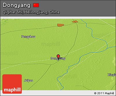 Physical Panoramic Map of Dongyang