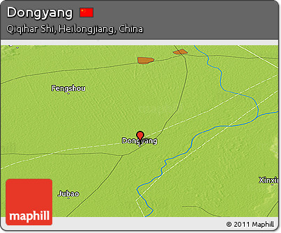 Physical Panoramic Map of Dongyang