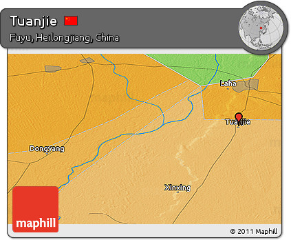 Political Panoramic Map of Tuanjie