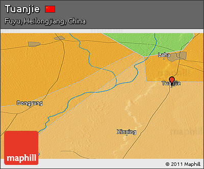 Political Panoramic Map of Tuanjie