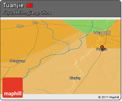 Political Panoramic Map of Tuanjie