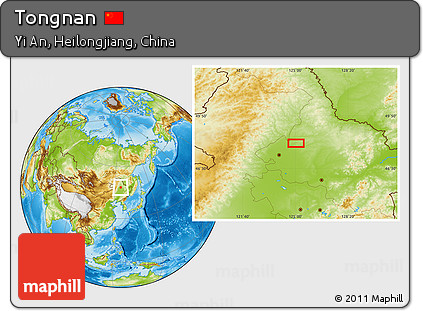 Physical Location Map of Tongnan