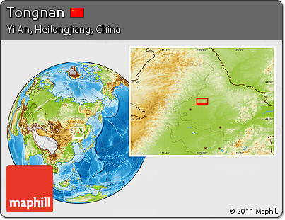 Physical Location Map of Tongnan