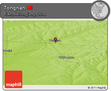 Physical Panoramic Map of Tongnan