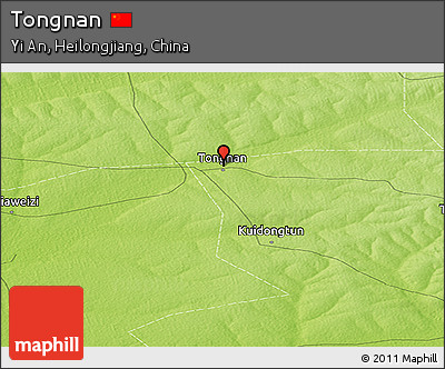 Physical Panoramic Map of Tongnan