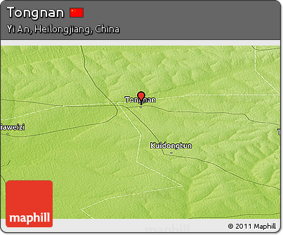 Physical Panoramic Map of Tongnan