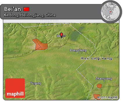Satellite 3D Map of Bei'an