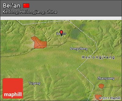 Satellite 3D Map of Bei'an