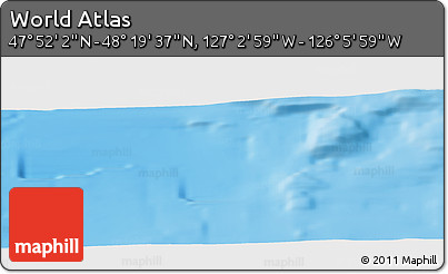 Physical Panoramic Map of the Area around 48° 5' 50" N, 126° 34' 29" W