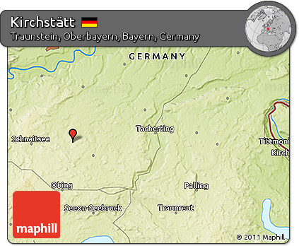Physical 3D Map of Kirchstätt