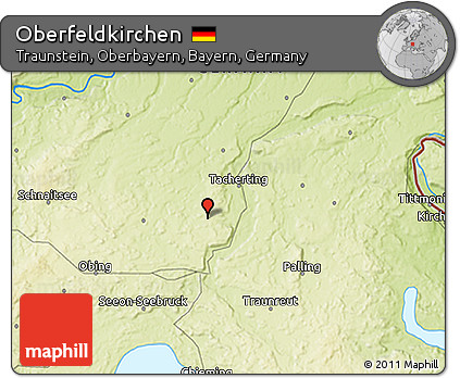 Physical 3D Map of Oberfeldkirchen