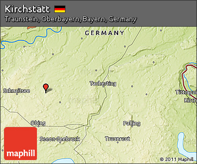 Physical 3D Map of Kirchstätt