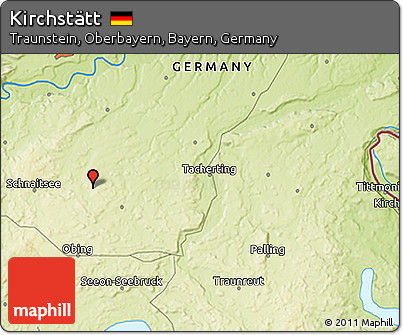 Physical 3D Map of Kirchstätt