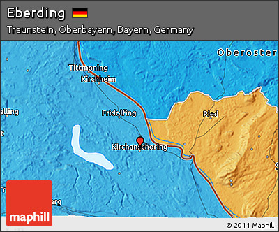 Political 3D Map of Eberding