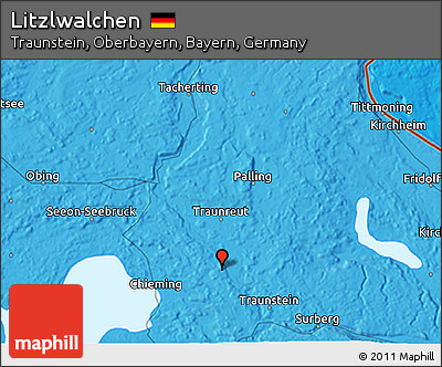 Political 3D Map of Litzlwalchen