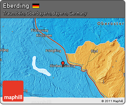Political 3D Map of Eberding
