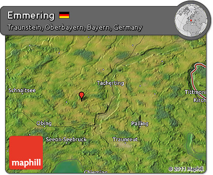 Satellite 3D Map of Emmering