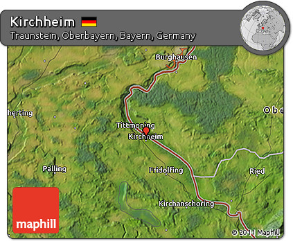 Satellite 3D Map of Kirchheim