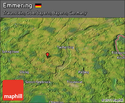 Satellite 3D Map of Emmering