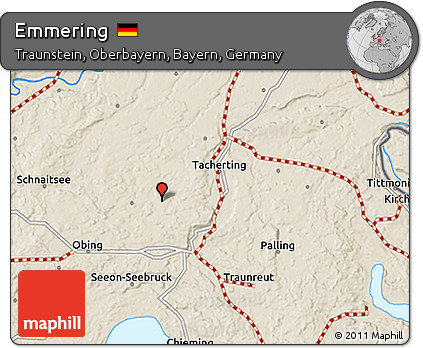 Shaded Relief 3D Map of Emmering