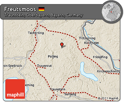 Shaded Relief 3D Map of Freutsmoos