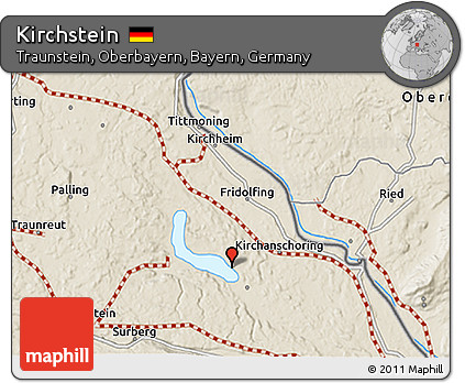 Shaded Relief 3D Map of Kirchstein