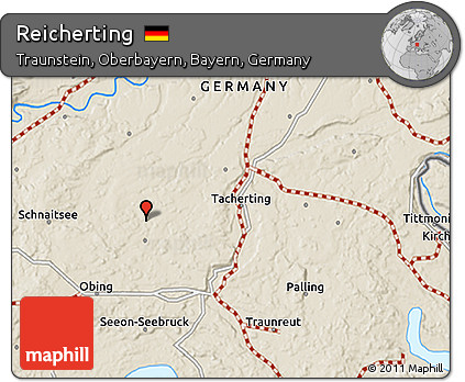 Shaded Relief 3D Map of Reicherting