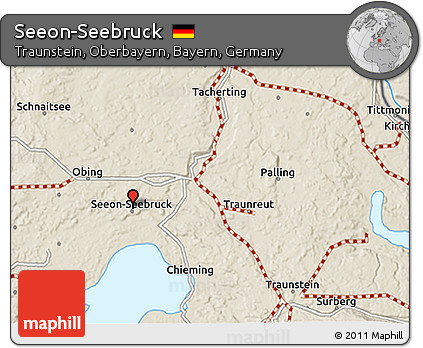 Shaded Relief 3D Map of Seeon-Seebruck