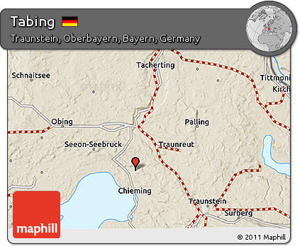 Shaded Relief 3D Map of Tabing
