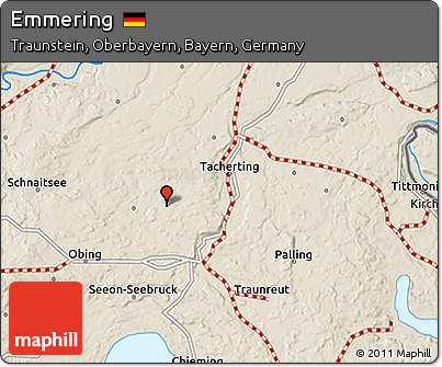 Shaded Relief 3D Map of Emmering