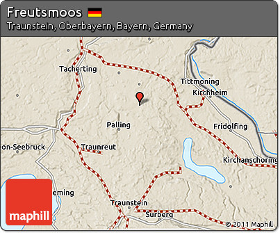 Shaded Relief 3D Map of Freutsmoos