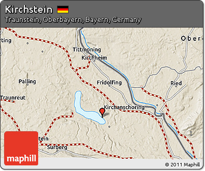 Shaded Relief 3D Map of Kirchstein