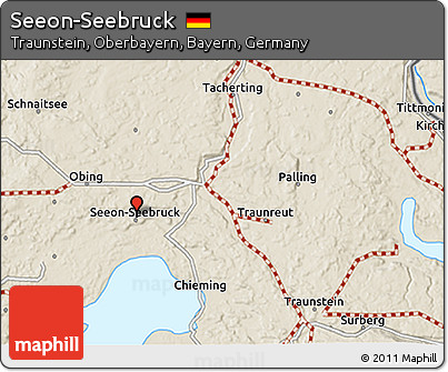 Shaded Relief 3D Map of Seeon-Seebruck