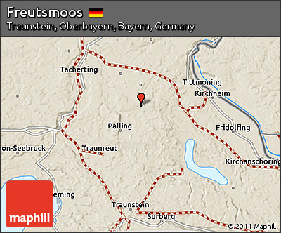 Shaded Relief 3D Map of Freutsmoos