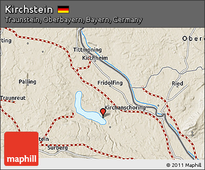 Shaded Relief 3D Map of Kirchstein