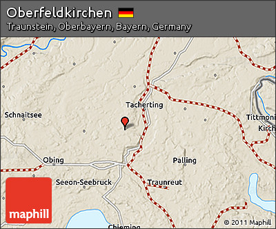 Shaded Relief 3D Map of Oberfeldkirchen