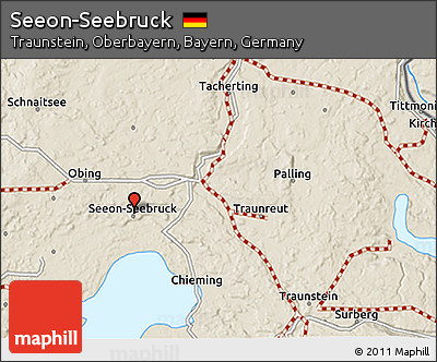 Shaded Relief 3D Map of Seeon-Seebruck