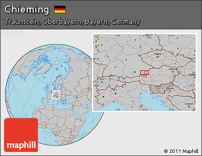 Gray Location Map of Chieming