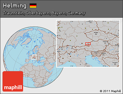 Gray Location Map of Helming