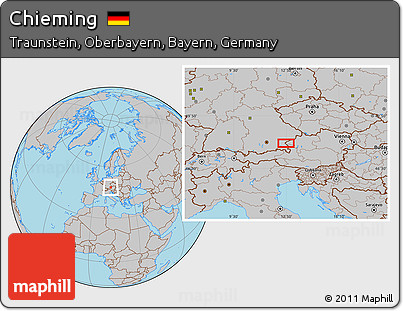 Gray Location Map of Chieming