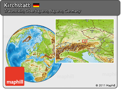 Physical Location Map of Kirchstätt