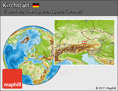 Physical Location Map of Kirchstätt
