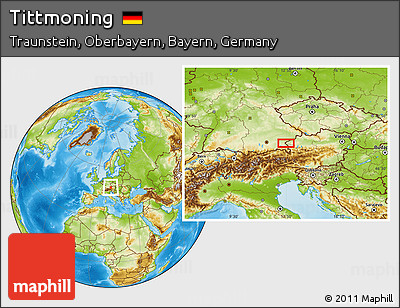 Physical Location Map of Tittmoning