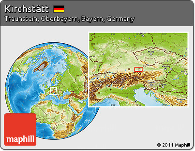 Physical Location Map of Kirchstätt