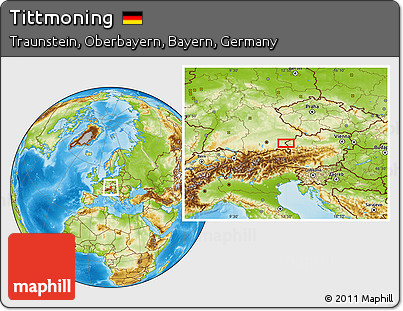 Physical Location Map of Tittmoning