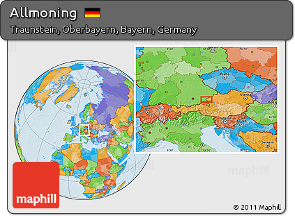 Political Location Map of Allmoning
