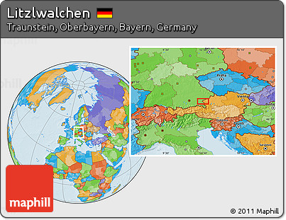 Political Location Map of Litzlwalchen